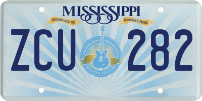 MS license plate ZCU282