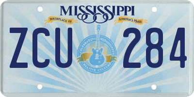 MS license plate ZCU284