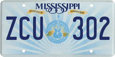 MS license plate ZCU302