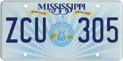 MS license plate ZCU305