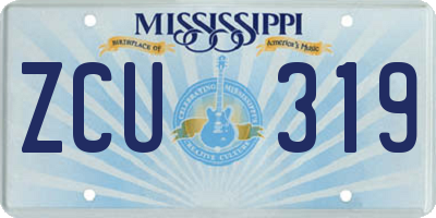 MS license plate ZCU319