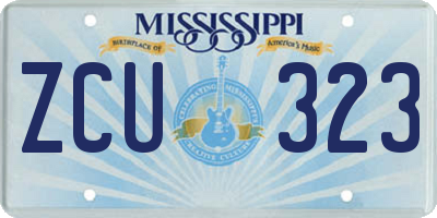 MS license plate ZCU323