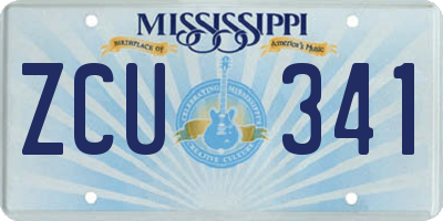 MS license plate ZCU341