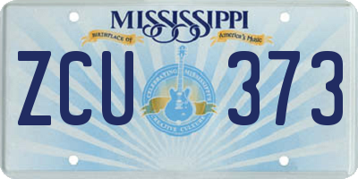 MS license plate ZCU373