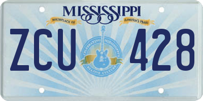 MS license plate ZCU428