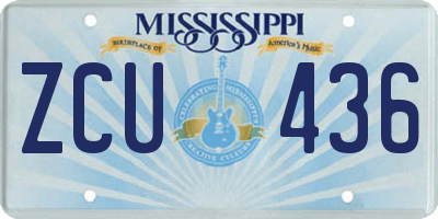 MS license plate ZCU436