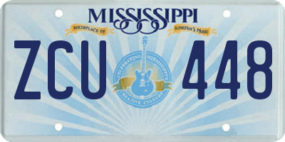 MS license plate ZCU448