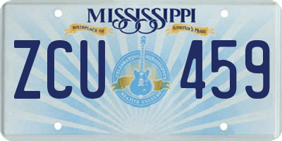 MS license plate ZCU459