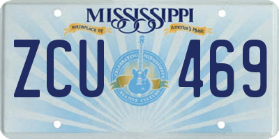 MS license plate ZCU469
