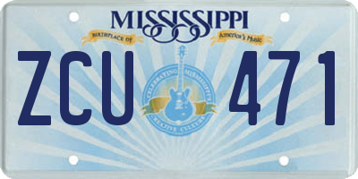 MS license plate ZCU471