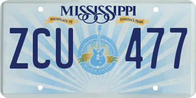 MS license plate ZCU477