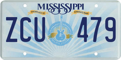 MS license plate ZCU479