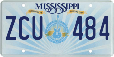 MS license plate ZCU484