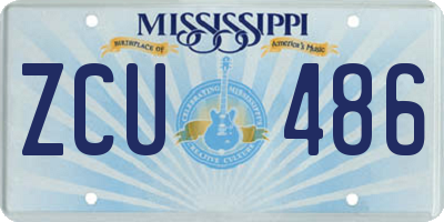 MS license plate ZCU486