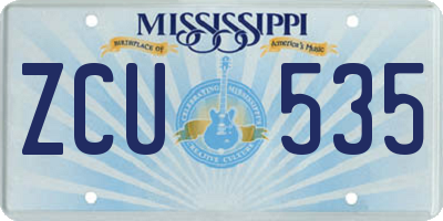MS license plate ZCU535