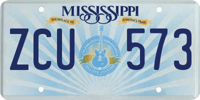 MS license plate ZCU573