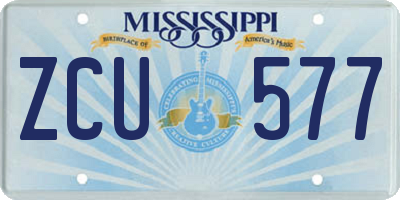 MS license plate ZCU577