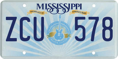 MS license plate ZCU578