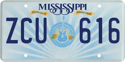MS license plate ZCU616