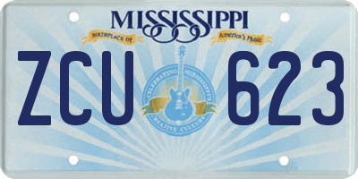 MS license plate ZCU623