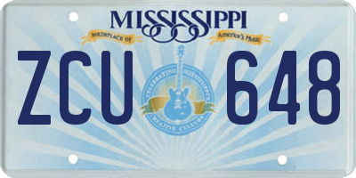 MS license plate ZCU648