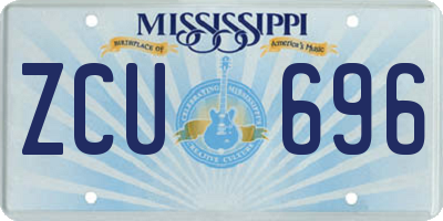 MS license plate ZCU696