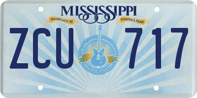 MS license plate ZCU717
