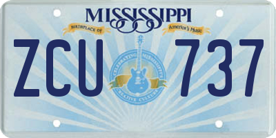 MS license plate ZCU737