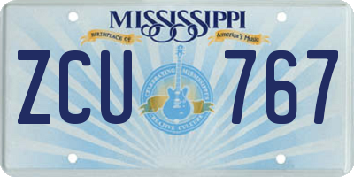 MS license plate ZCU767