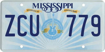 MS license plate ZCU779