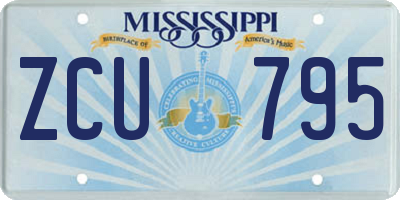 MS license plate ZCU795