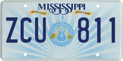 MS license plate ZCU811