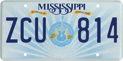 MS license plate ZCU814
