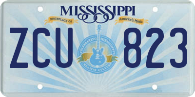 MS license plate ZCU823