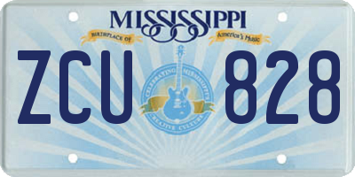 MS license plate ZCU828