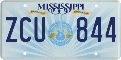 MS license plate ZCU844