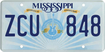 MS license plate ZCU848