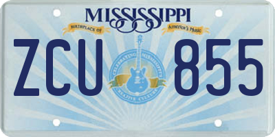 MS license plate ZCU855