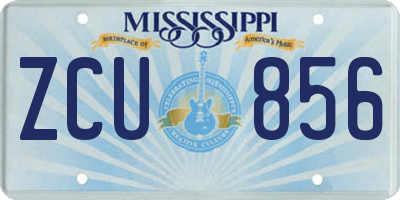 MS license plate ZCU856