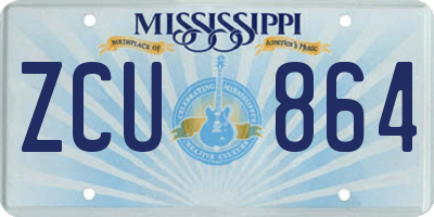 MS license plate ZCU864