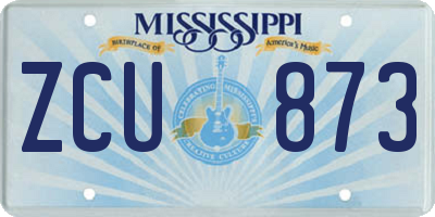 MS license plate ZCU873
