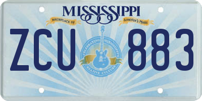 MS license plate ZCU883