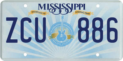 MS license plate ZCU886