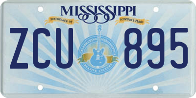 MS license plate ZCU895