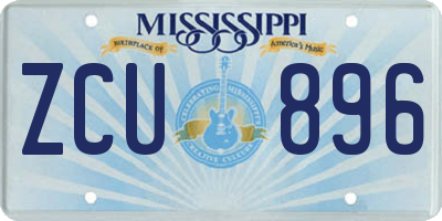 MS license plate ZCU896