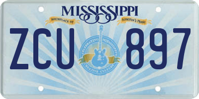 MS license plate ZCU897