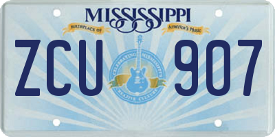MS license plate ZCU907