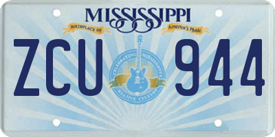 MS license plate ZCU944