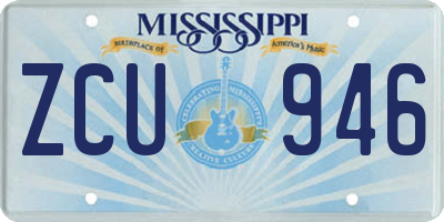 MS license plate ZCU946