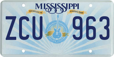 MS license plate ZCU963